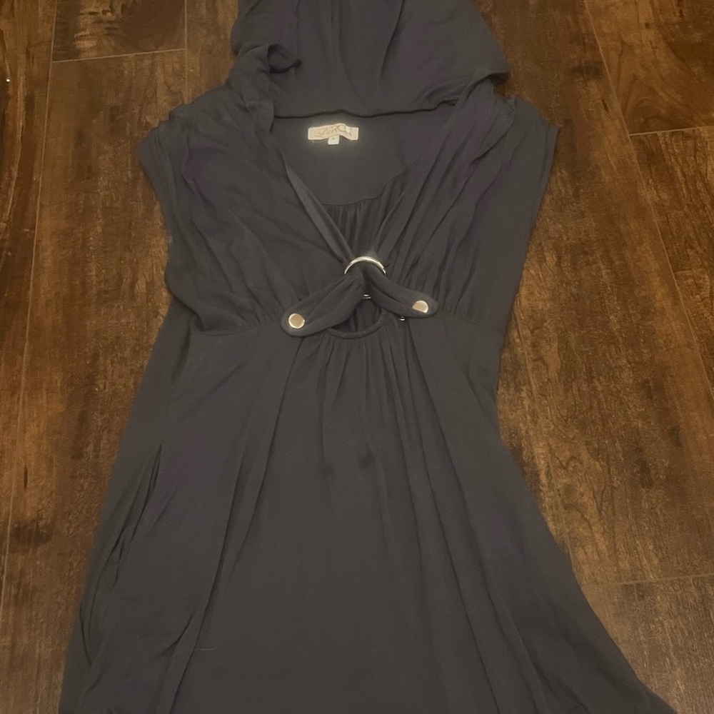 Grey hooded dresses